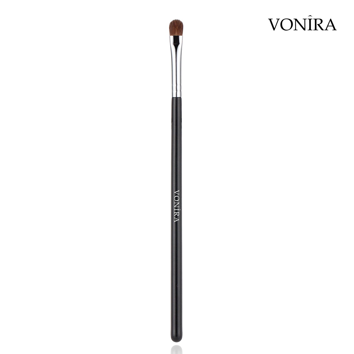 Vonira Beauty Detail Eye Shader Makeup Brush With Silver Copper Ferrule Black Handle Custom Private Label Service - Image 4