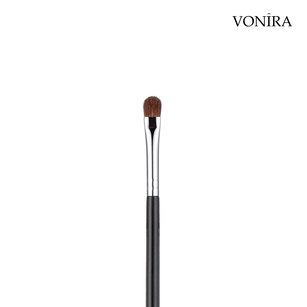 Vonira Beauty Detail Eye Shader Makeup Brush With Silver Copper Ferrule Black Handle Custom Private Label Service - Image 5