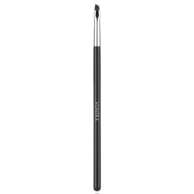 Vonira Beauty Eyeshadow Tiny Angle Liner Brush With Silver Copper Ferrule Black Handle Custom Private Label Service