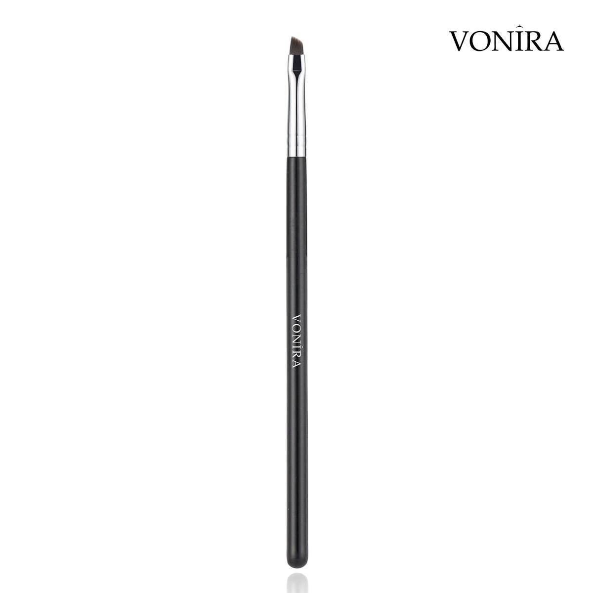 Vonira Beauty Eyeshadow Tiny Angle Liner Brush With Silver Copper Ferrule Black Handle Custom Private Label Service - Image 3