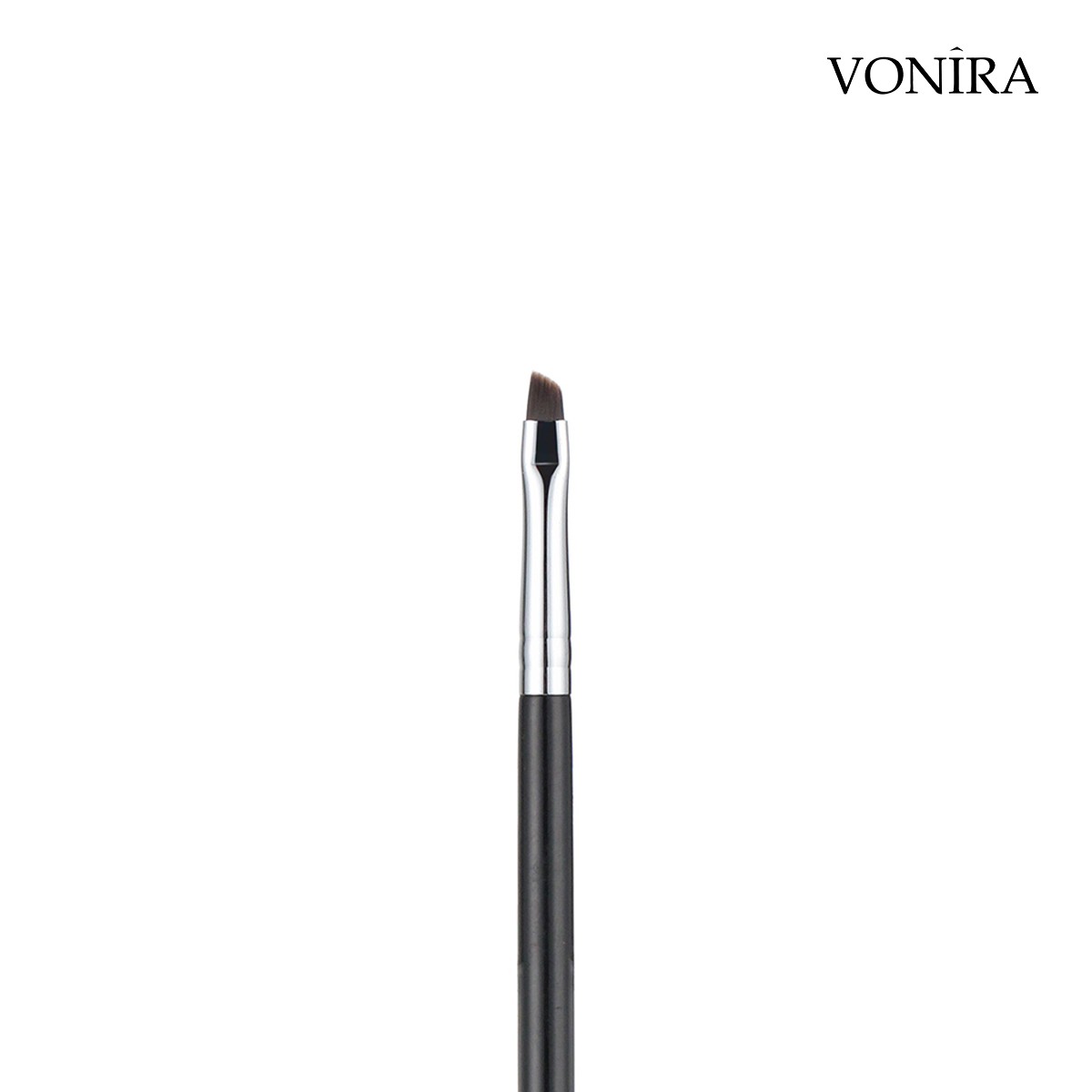 Vonira Beauty Eyeshadow Tiny Angle Liner Brush With Silver Copper Ferrule Black Handle Custom Private Label Service - Image 4