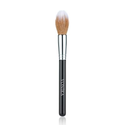 Vonira Beauty Factory Custom Private Label Duo Fibre Tapered Face Brush With Wooden Handle Copper Ferrule