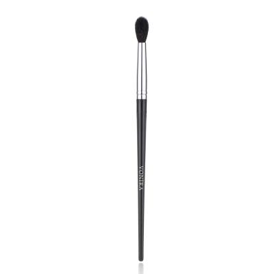 Vonira Beauty Factory Custom Private Label Large Tapered Blending Brushes With Natural Goat Hair Silver Copper Ferrule Black Handle 