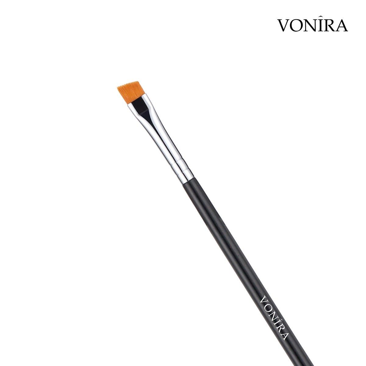 Vonira Beauty Factory Makeup Angled Wing Eye Liner Brow Gel Brush With Silver Copper Ferrule Custom Private Label Service - Image 2