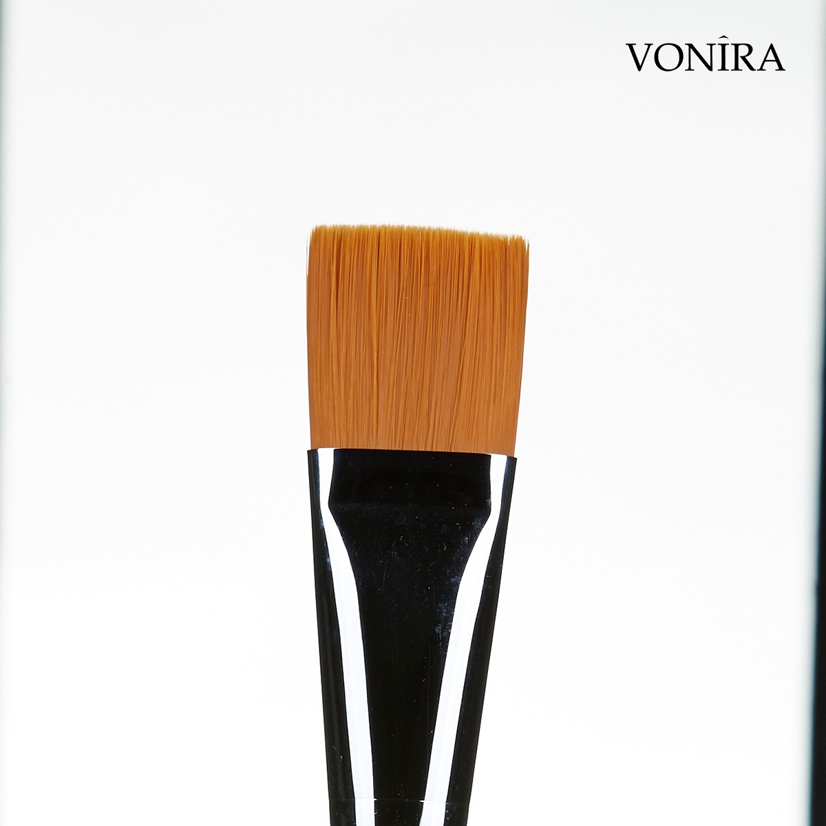 Vonira Beauty Factory Wholesale Flat Square Face Mask Brush With Silver Copper Black Handle Custom Private Label Service