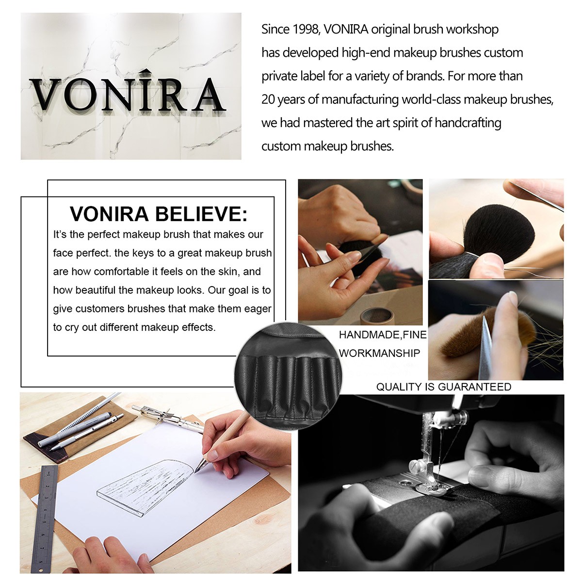 Vonira Beauty Factory Wholesale Flat Square Face Mask Brush With Silver Copper Black Handle Custom Private Label Service