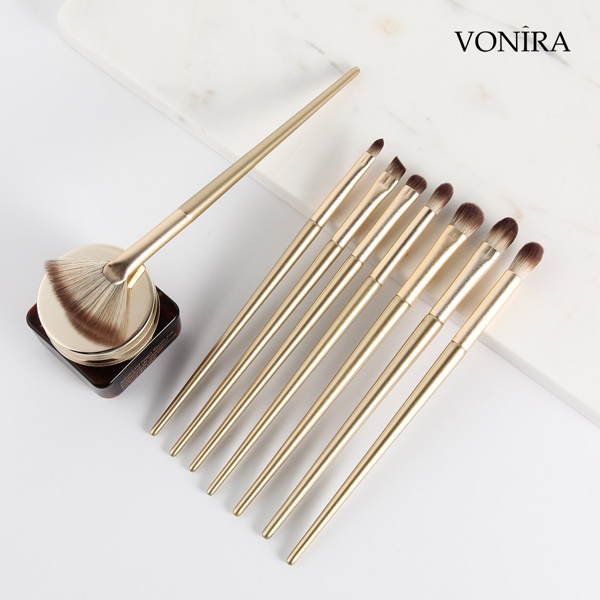 Vonira Beauty Fashion Holiday Season Gift Cosmetic Brushes Set 12 Pieces