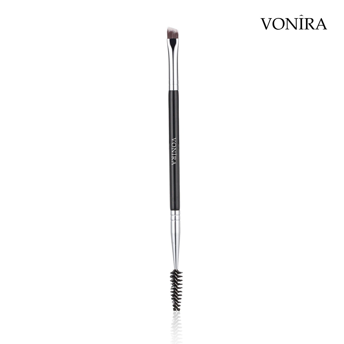 Vonira Beauty High Quality Double Ended Eyebrow Brush Copper Ferrule Custom Private Label Dual End Cosmetic Brush