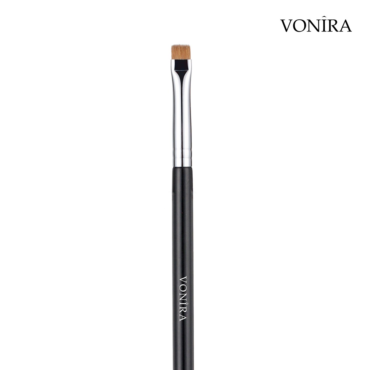 Vonira Beauty Konlinsky Sable Hair Flat Liner Brush With Silver Copper Ferrule Black Handle Custom Private Label Service - Image 2