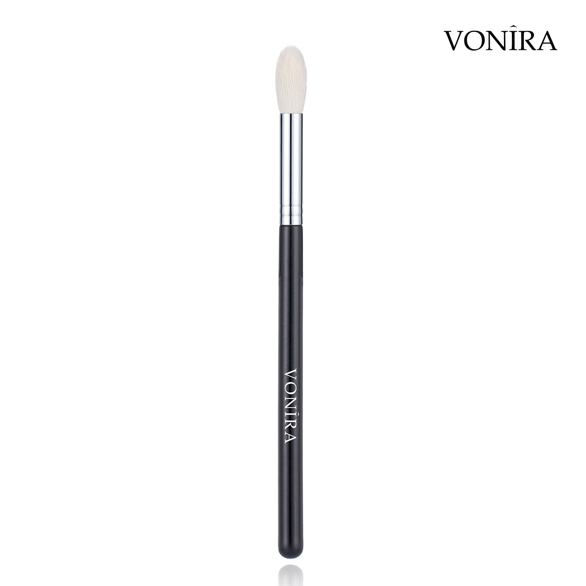 Vonira Beauty Lagre Eye Tapered Blending Brush Highlighter Brush With Silver Copper Ferrule Black Handle Custom Private Label Service