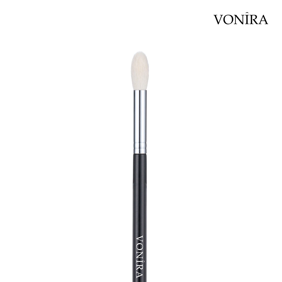 Vonira Beauty Lagre Eye Tapered Blending Brush Highlighter Brush With Silver Copper Ferrule Black Handle Custom Private Label Service