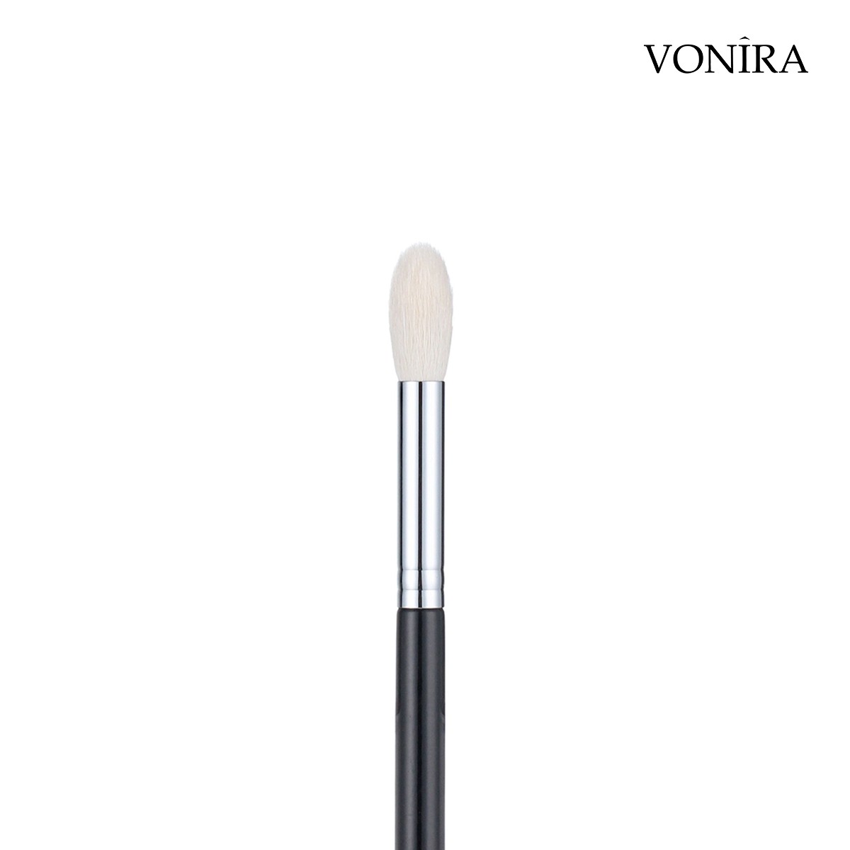Vonira Beauty Lagre Eye Tapered Blending Brush Highlighter Brush With Silver Copper Ferrule Black Handle Custom Private Label Service