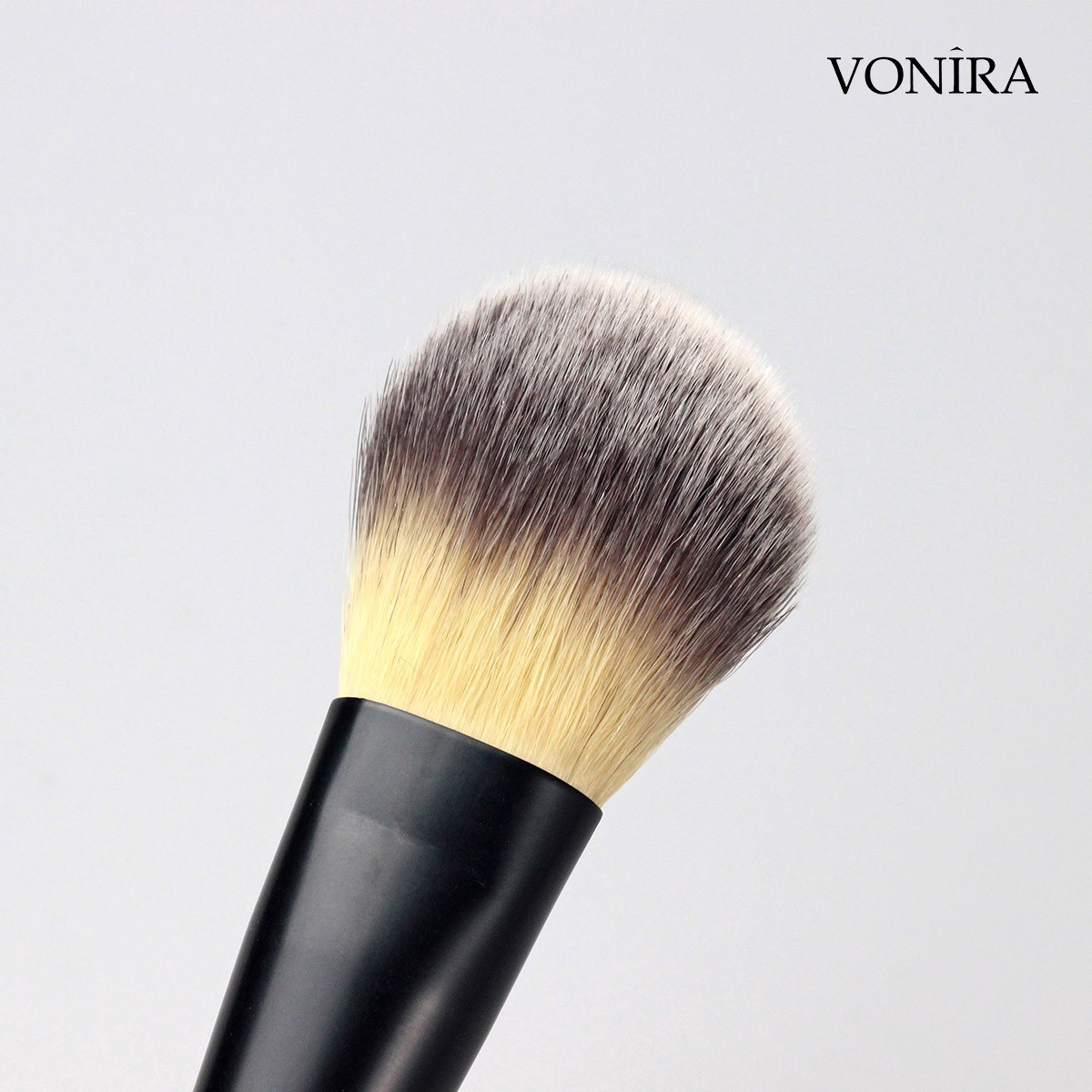Vonira Beauty Luxury Dual Ended Blush Contour Makeup Brushes With Custom Private Label Logo Hot Foil Engraved Printing