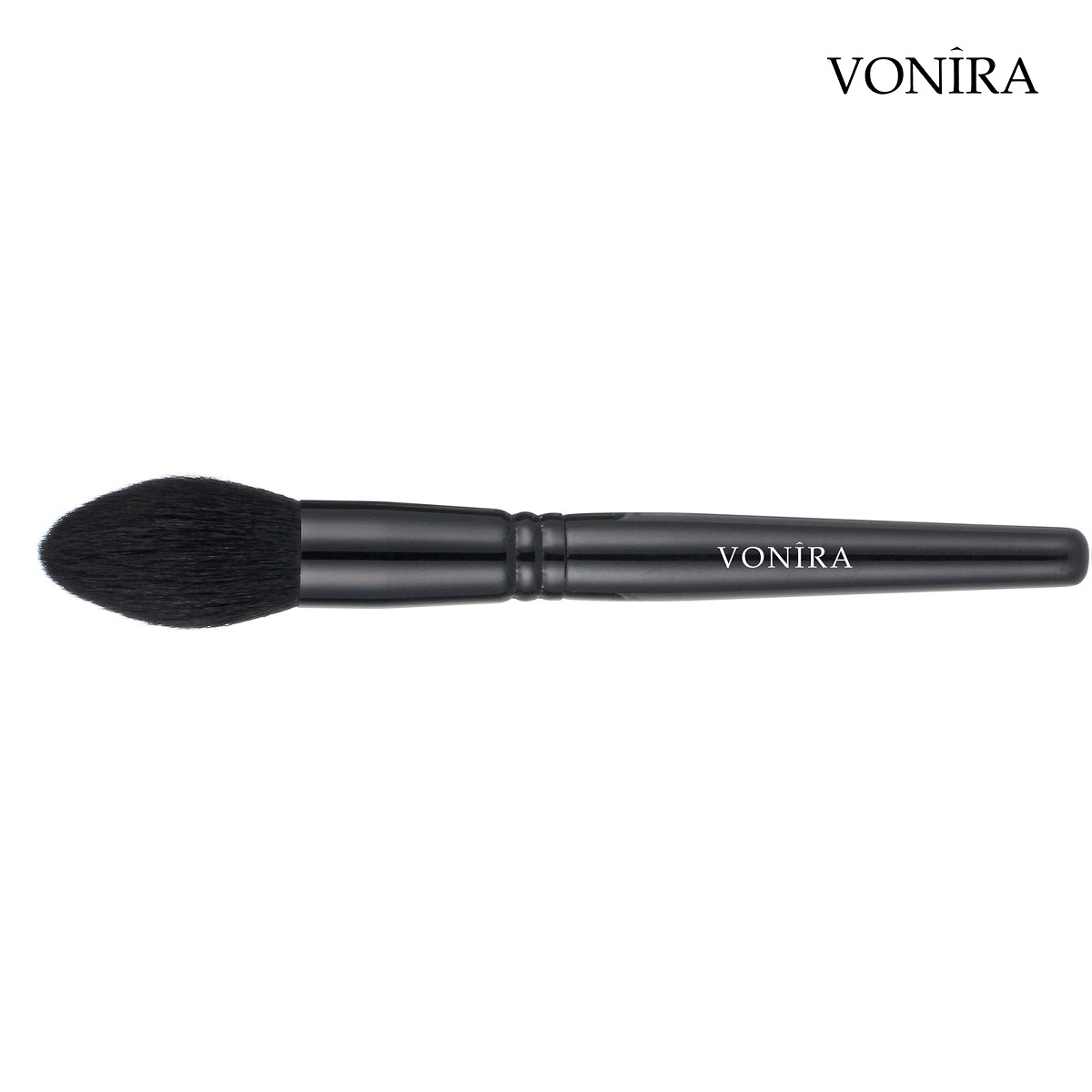 Vonira Beauty Luxury Large Tapered Face Brush With Matte Black Copper Ferrule Handle Custom Private Label Makeup Brushes
