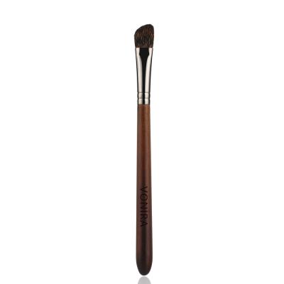 Vonira Beauty Luxury Squirrel Hair Slant Nose Contour Eyeshadow Makeup Brush With Dark Copper Ferrule Wooden Handles