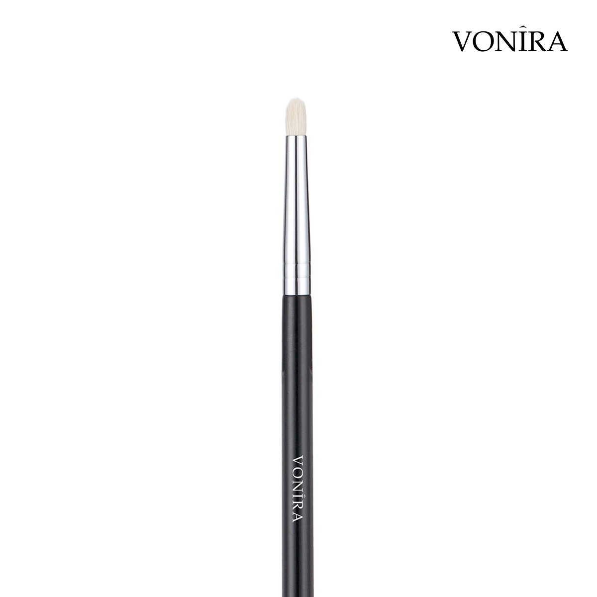 Vonira Beauty Makeup Eye Pencil Smudge Brush With Silver Copper Ferrule Black Handle Custom Private Label Service - Image 2
