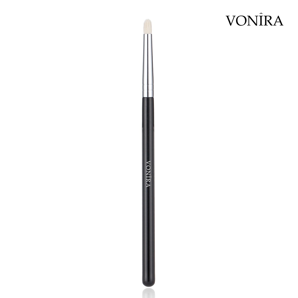 Vonira Beauty Makeup Eye Pencil Smudge Brush With Silver Copper Ferrule Black Handle Custom Private Label Service - Image 3