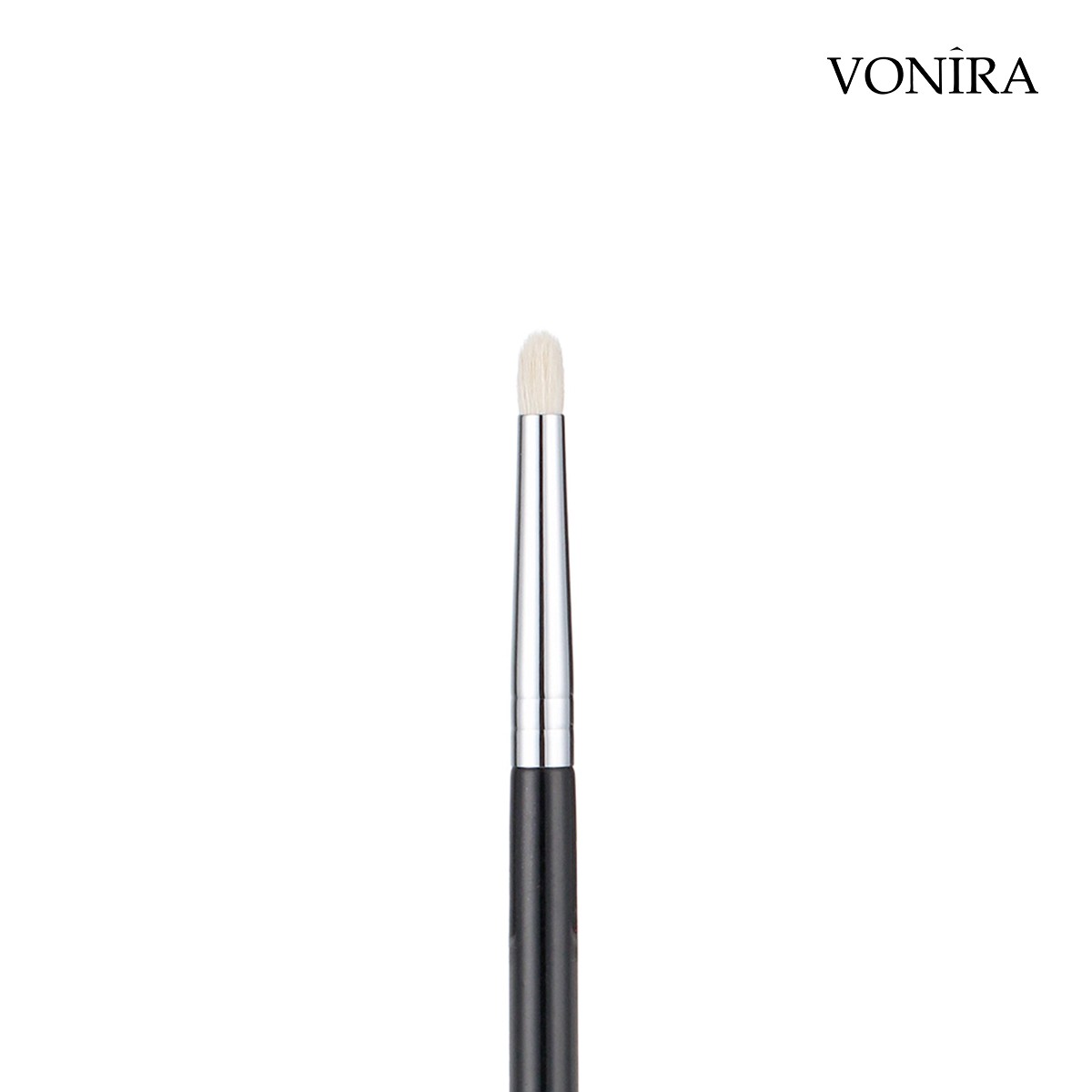 Vonira Beauty Makeup Eye Pencil Smudge Brush With Silver Copper Ferrule Black Handle Custom Private Label Service - Image 4