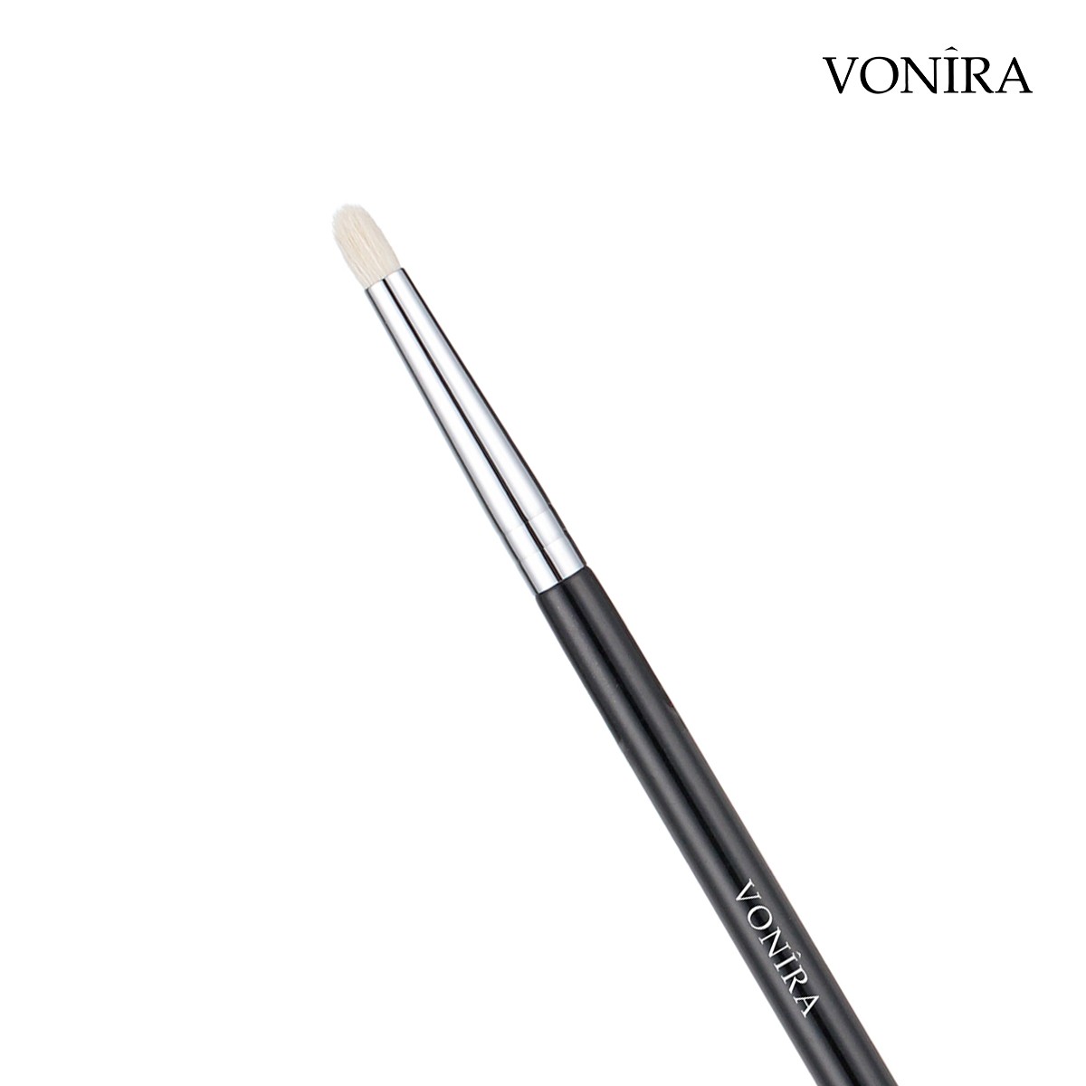 Vonira Beauty Makeup Eye Pencil Smudge Brush With Silver Copper Ferrule Black Handle Custom Private Label Service - Image 5