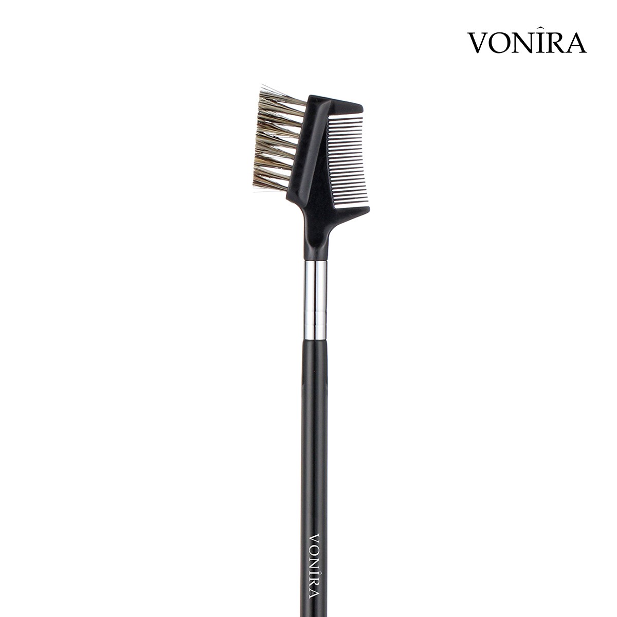 Vonira Beauty Makeup Double Head Eyelash Comb Brush With Silver Copper Ferrule Customer Logo Name OEM Private Label - Image 2