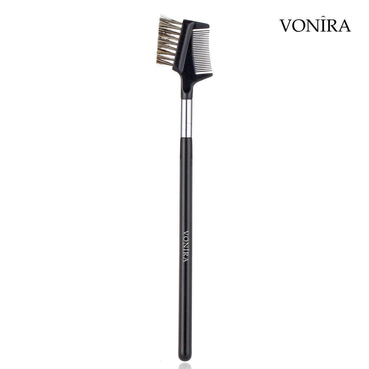 Vonira Beauty Makeup Double Head Eyelash Comb Brush With Silver Copper Ferrule Customer Logo Name OEM Private Label - Image 3