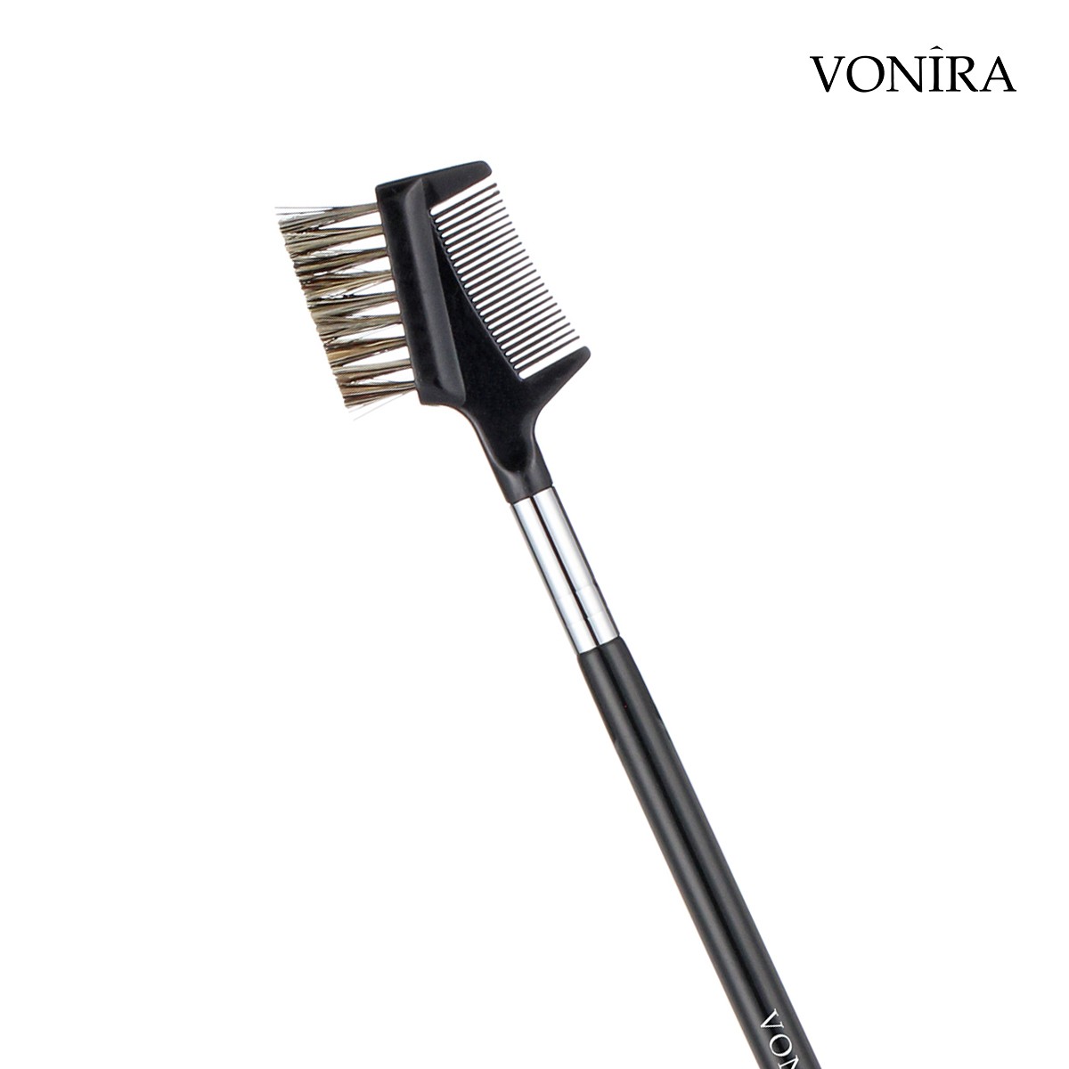 Vonira Beauty Makeup Double Head Eyelash Comb Brush With Silver Copper Ferrule Customer Logo Name OEM Private Label - Image 5