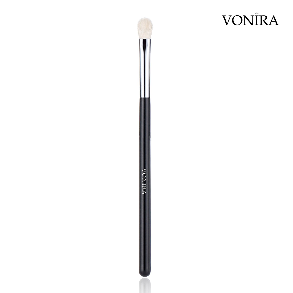 Vonira Beauty Makeup Pro Blending Fluff Eyeshadow Brush With Copper Ferrule Premium Natural White Goat Hair Class 5A+ - Image 3