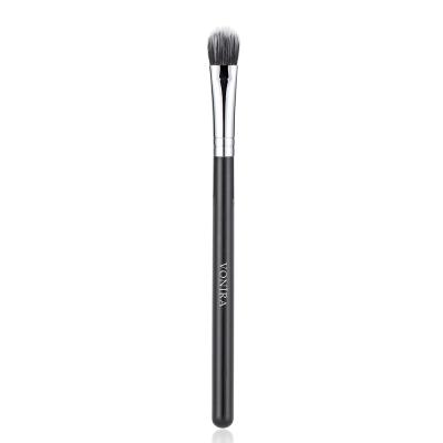Vonira Beauty OEM Wholesale Duo Fiber Cream Eye Shadow Brush With Silver Copper Ferrule Black Handle Custom Private Label Service