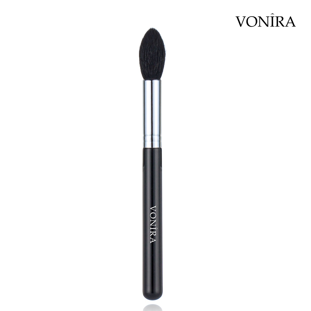 Vonira Beauty Pro Detail Powder Contour Brush With Silver Copper Ferrule Black Handle Custom Private Label Service