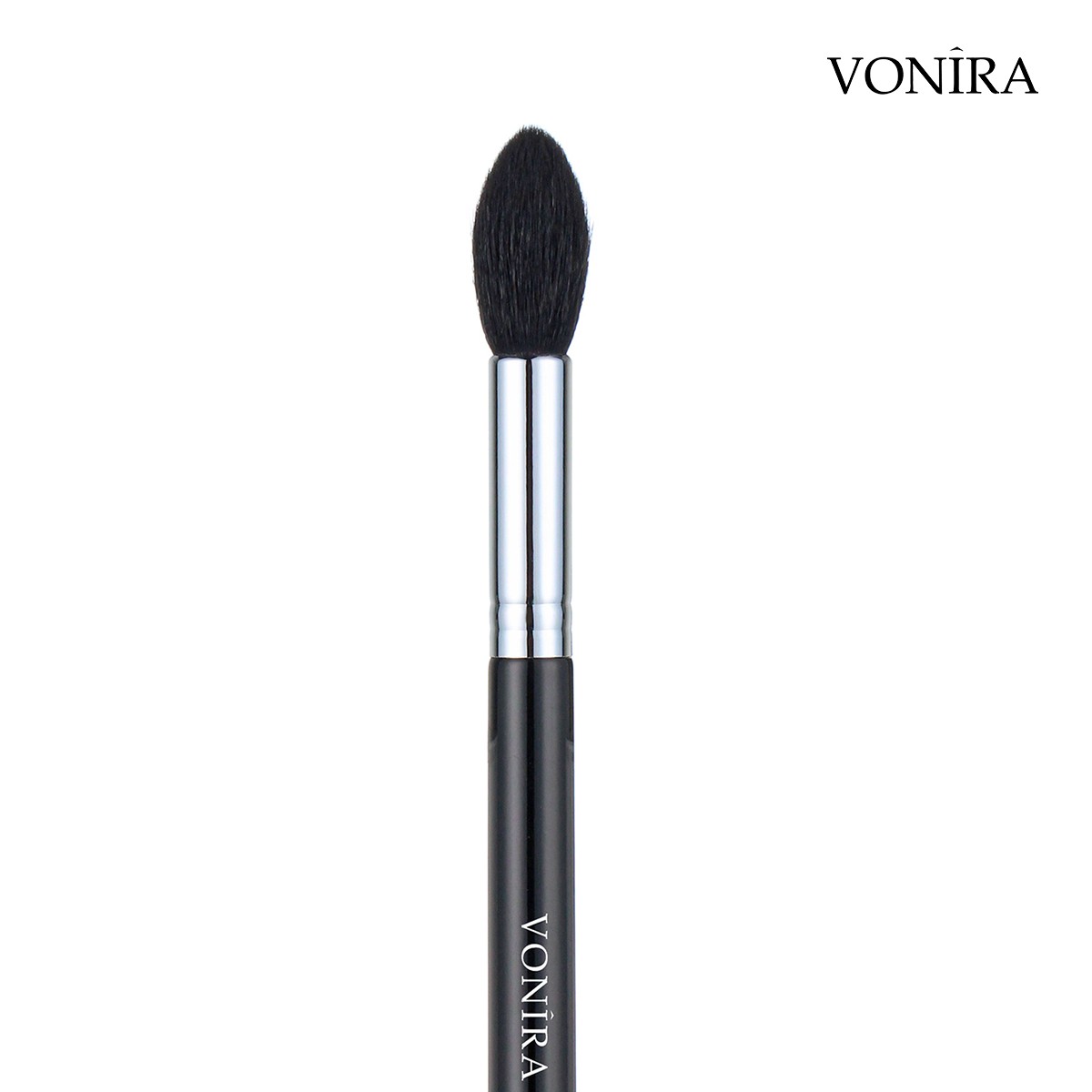 Vonira Beauty Pro Detail Powder Contour Brush With Silver Copper Ferrule Black Handle Custom Private Label Service