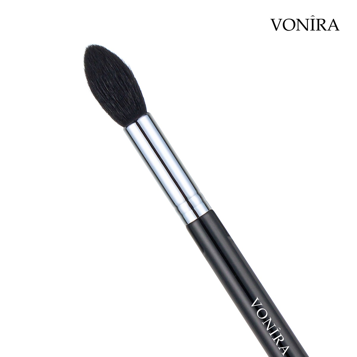 Vonira Beauty Pro Detail Powder Contour Brush With Silver Copper Ferrule Black Handle Custom Private Label Service
