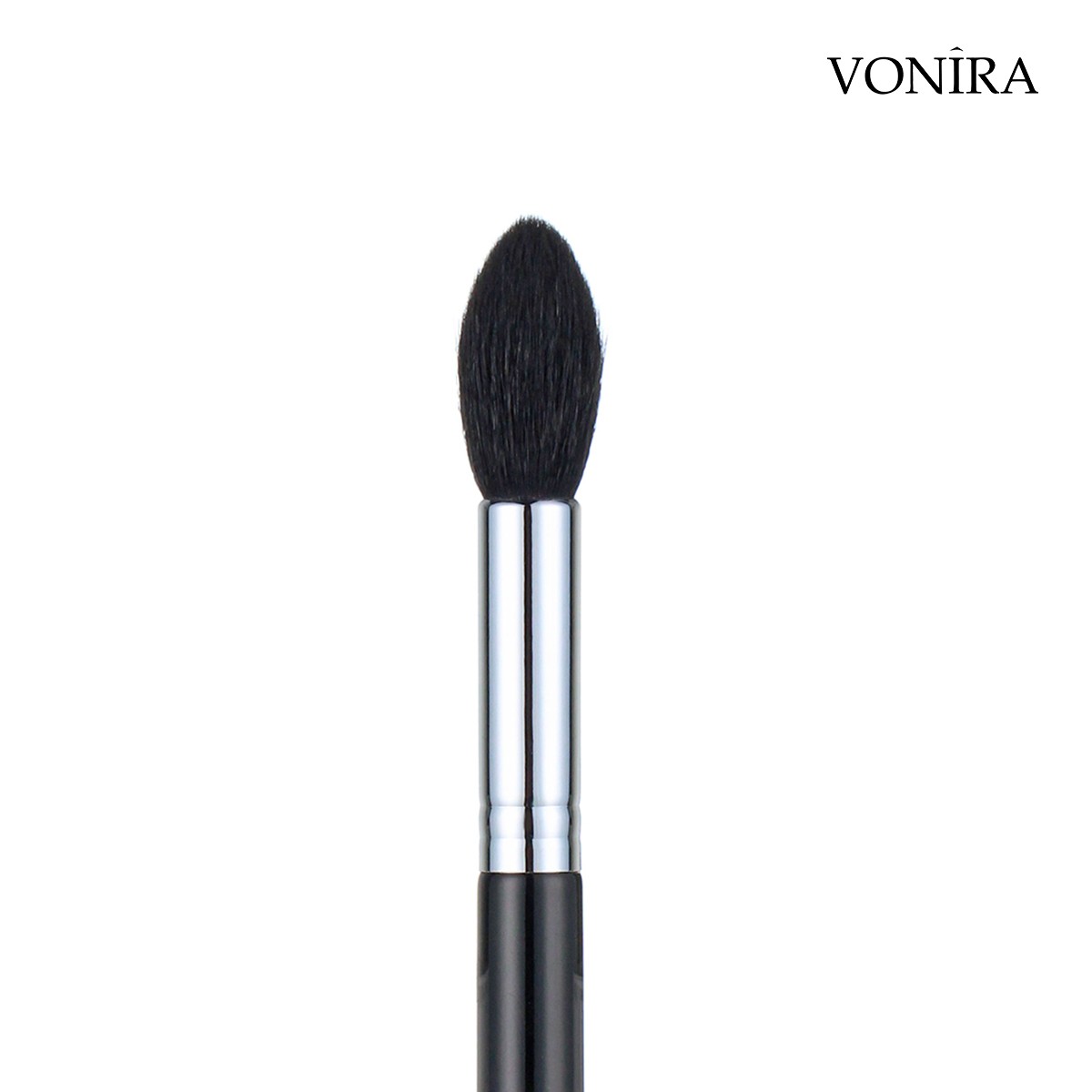 Vonira Beauty Pro Detail Powder Contour Brush With Silver Copper Ferrule Black Handle Custom Private Label Service