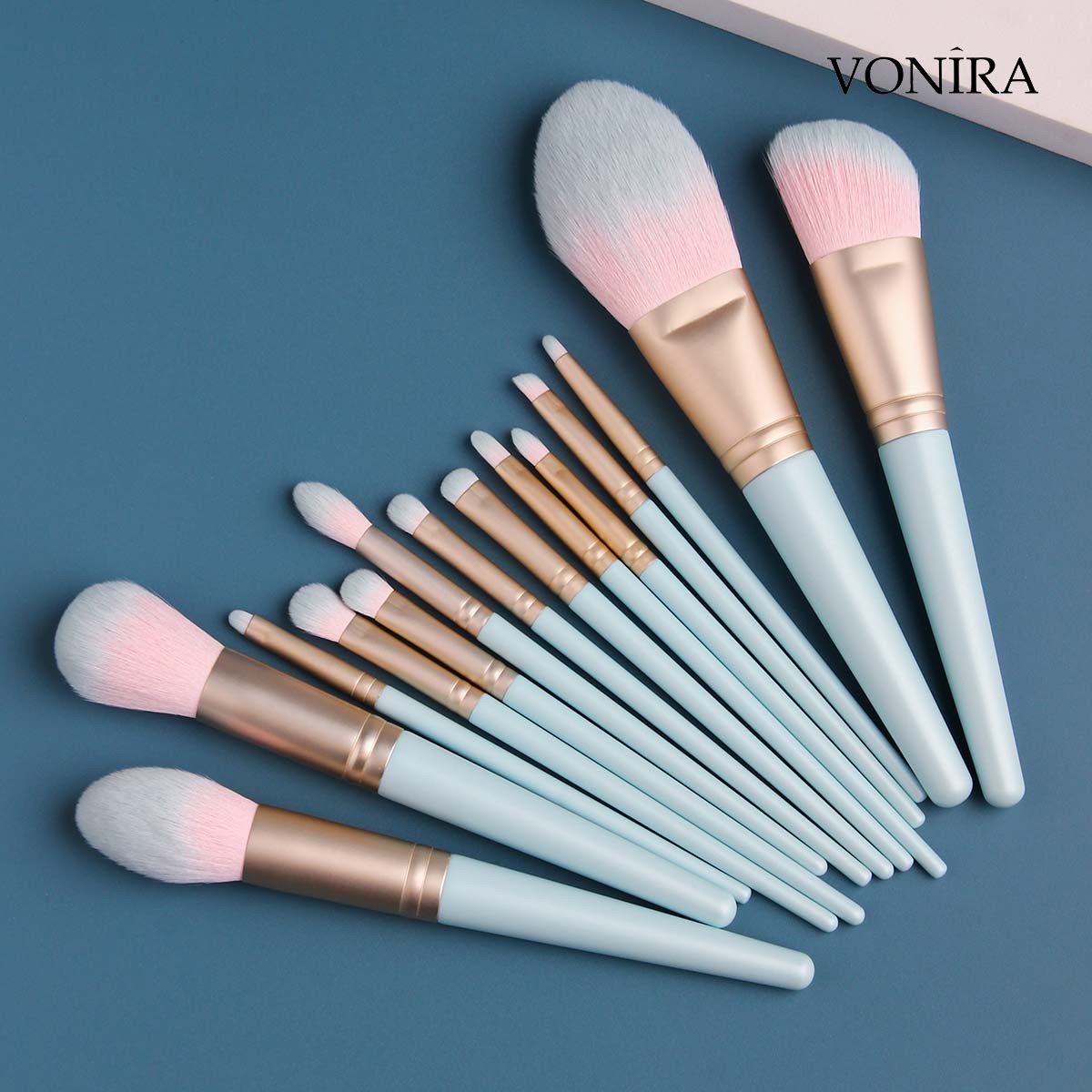 Vonira Beauty Professional 14 Pieces Corn Fiber Makeup Brushes Set