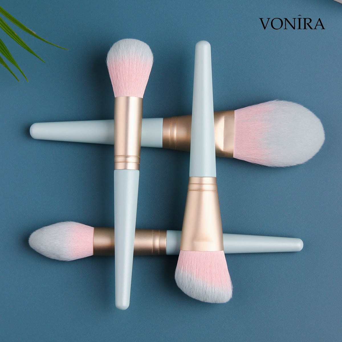 Vonira Beauty Professional 14 Pieces Corn Fiber Makeup Brushes Set