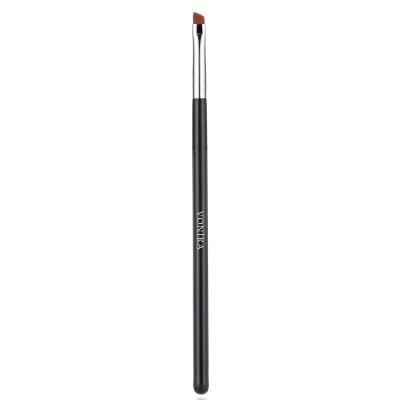 Vonira Beauty Sharp Angled Small Liner Makeup Brush With Silver Copper Ferrule Black Handle Custom Private Label Service