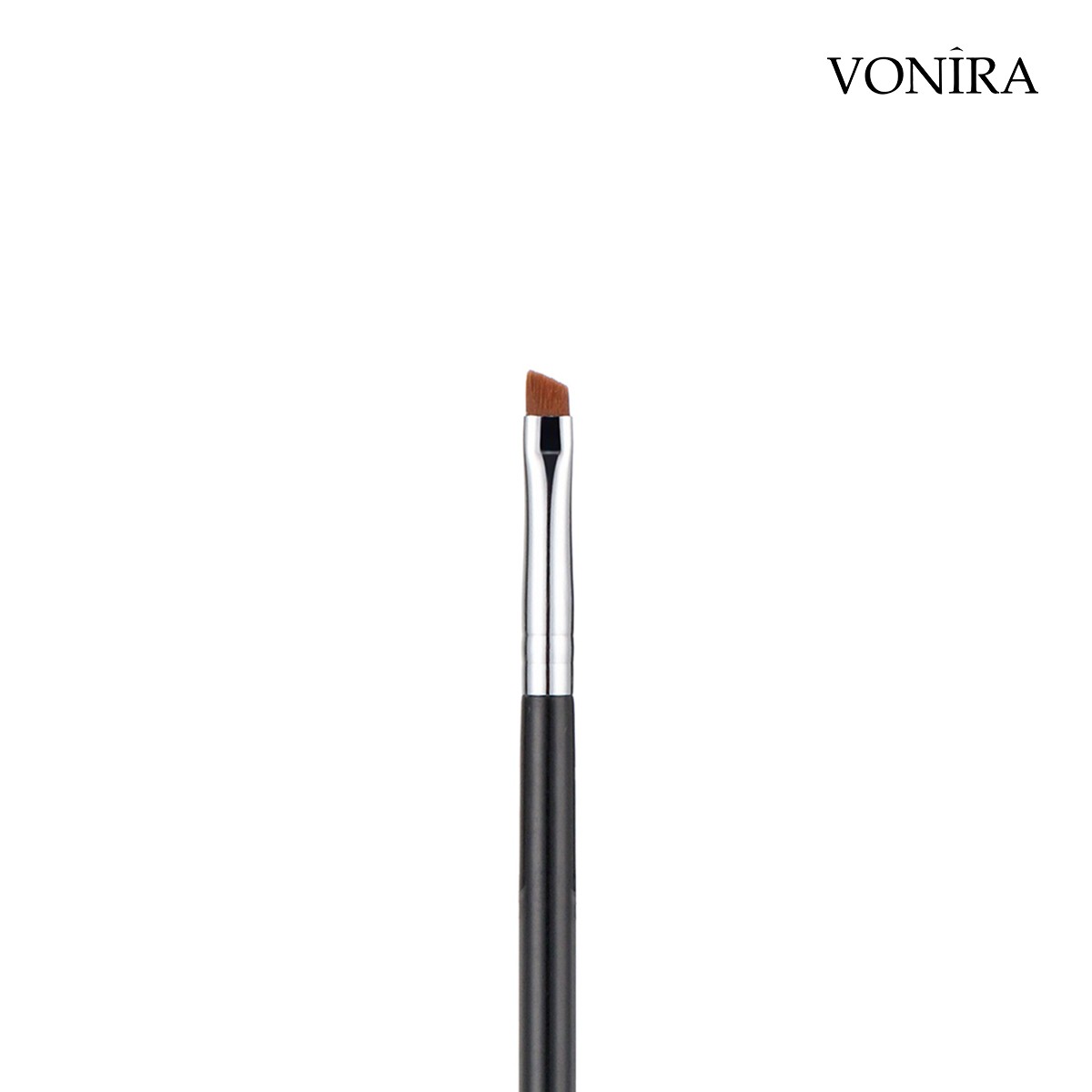 Vonira Beauty Sharp Angled Small Liner Makeup Brush With Silver Copper Ferrule Black Handle Custom Private Label Service - Image 2