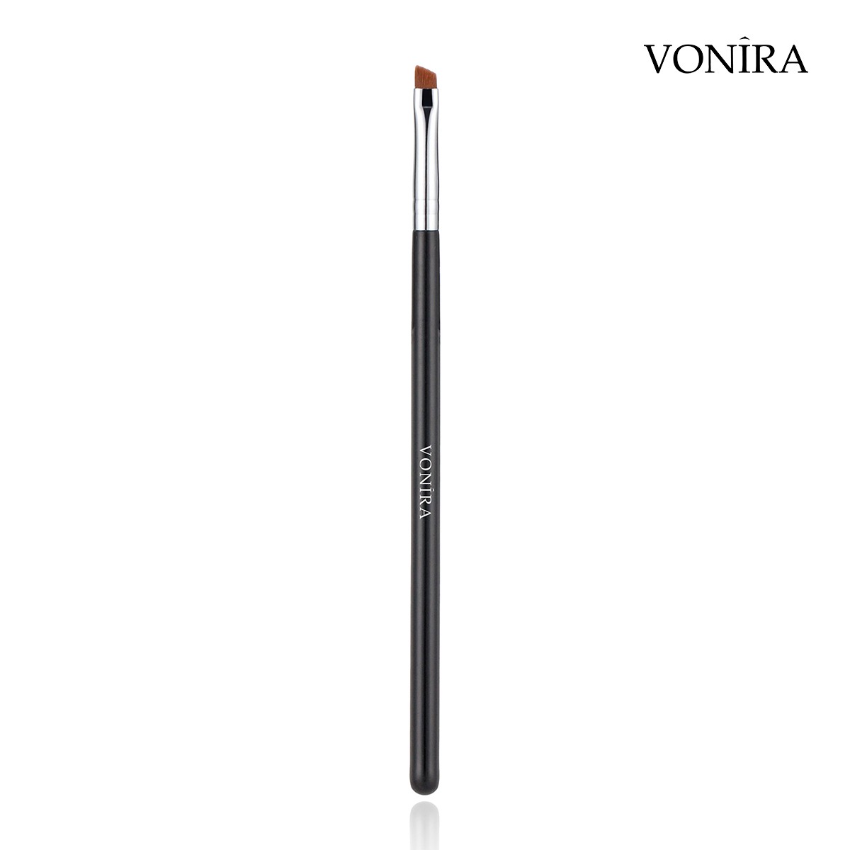 Vonira Beauty Sharp Angled Small Liner Makeup Brush With Silver Copper Ferrule Black Handle Custom Private Label Service - Image 3