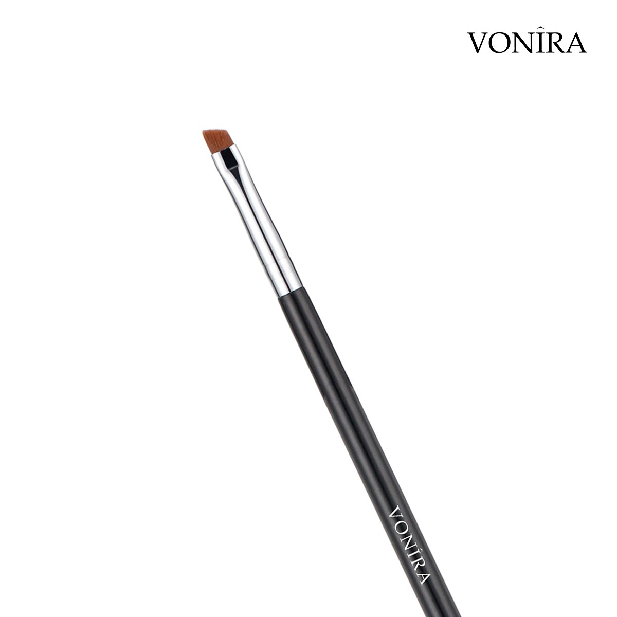 Vonira Beauty Sharp Angled Small Liner Makeup Brush With Silver Copper Ferrule Black Handle Custom Private Label Service - Image 4