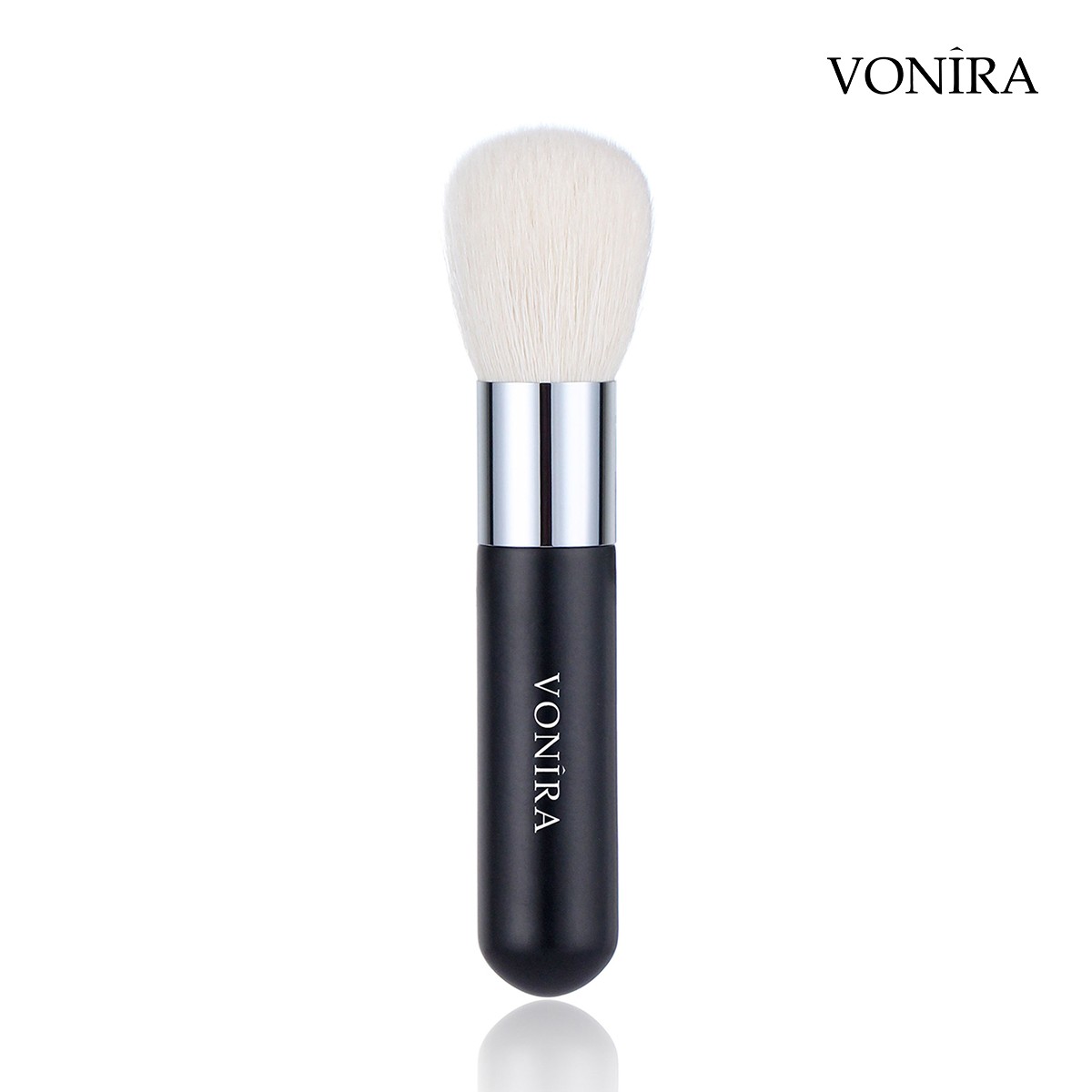 Vonira Beauty Short Handle Face Powder Blush Bronzer Makeup Brush With Copper Ferrule Natrual Hair OEM Custom Private Label LOGO - Image 2