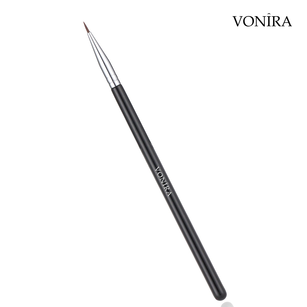 Vonira Beauty Tiny Precision Eye Liner Brush With Extra Fine Hair Tip Silver Copper Ferrule Custom Private Label Service - Image 4