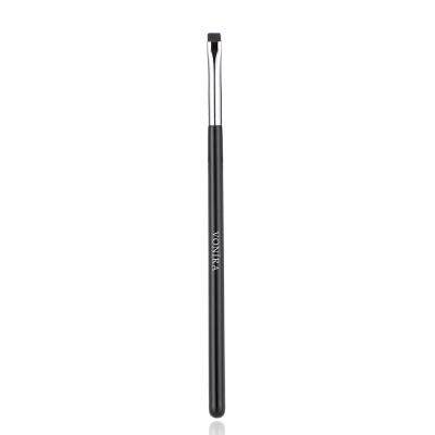 Vonira Beauty Tools Collection Tiny Flat Pro Liner Brush With Silver Copper Ferrule Black Handle Custom Private Label Service