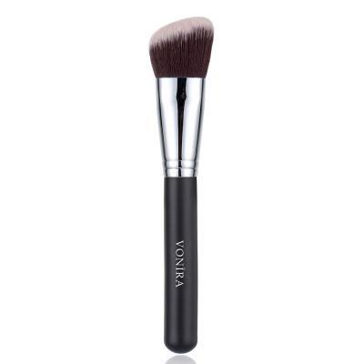 Vonira Beauty Wholesale Angled Contour Kabuki Brush With Taklon Synthetic Hair Copper Ferrule Cosmetic Brush Logo Name OEM Private Label