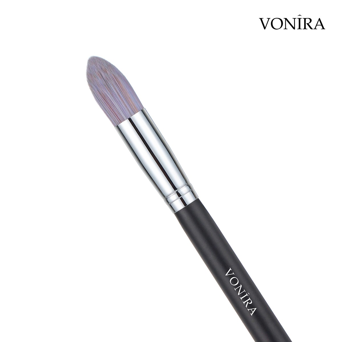 Vonira Beauty Wholesale Colorful Taklon Hair Pointed Foundation Blender Brush With Silver Copper Ferrule Black Handle Custom Private Label Service - Image 2