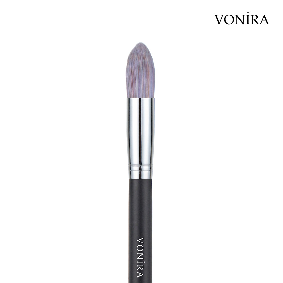 Vonira Beauty Wholesale Colorful Taklon Hair Pointed Foundation Blender Brush With Silver Copper Ferrule Black Handle Custom Private Label Service - Image 3