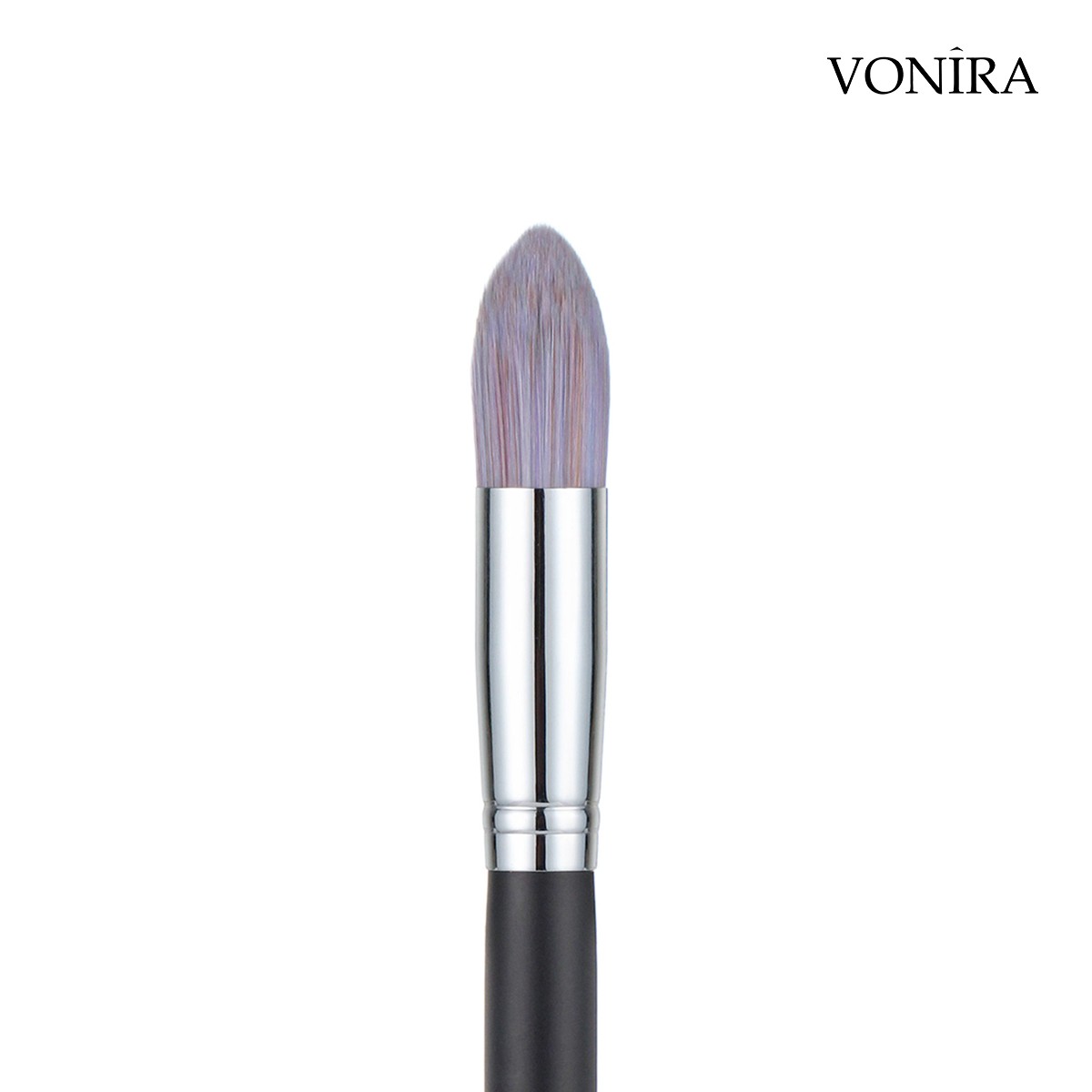 Vonira Beauty Wholesale Colorful Taklon Hair Pointed Foundation Blender Brush With Silver Copper Ferrule Black Handle Custom Private Label Service - Image 4