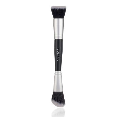Vonira Beauty Wholesale Dual End Makeup Foundation Buffer & Contouring Brushes Synthetic Cosmetic Tools 2 in 1 With Custom Logo