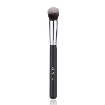 Vonira Beauty Wholesale Face Shape Contouring Brush With Silver Copper Ferrule Black Handle Custom Private Label Service