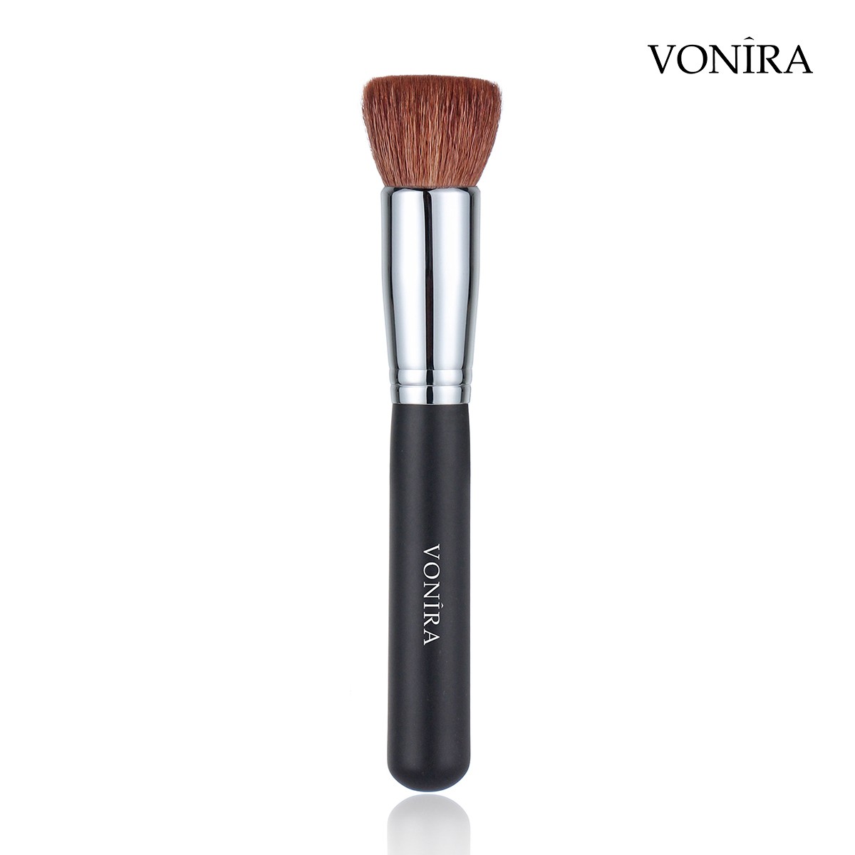 Vonira Beauty Wholesale Flat Top Natural Hair Powder Blush Bronzer Compact Brush Brand New Design Custom Private Label Service