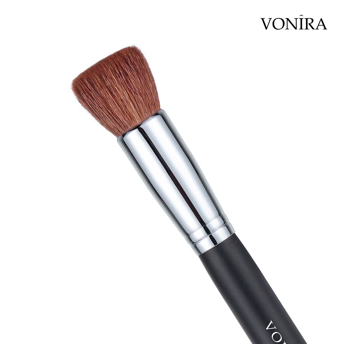 Vonira Beauty Wholesale Flat Top Natural Hair Powder Blush Bronzer Compact Brush Brand New Design Custom Private Label Service