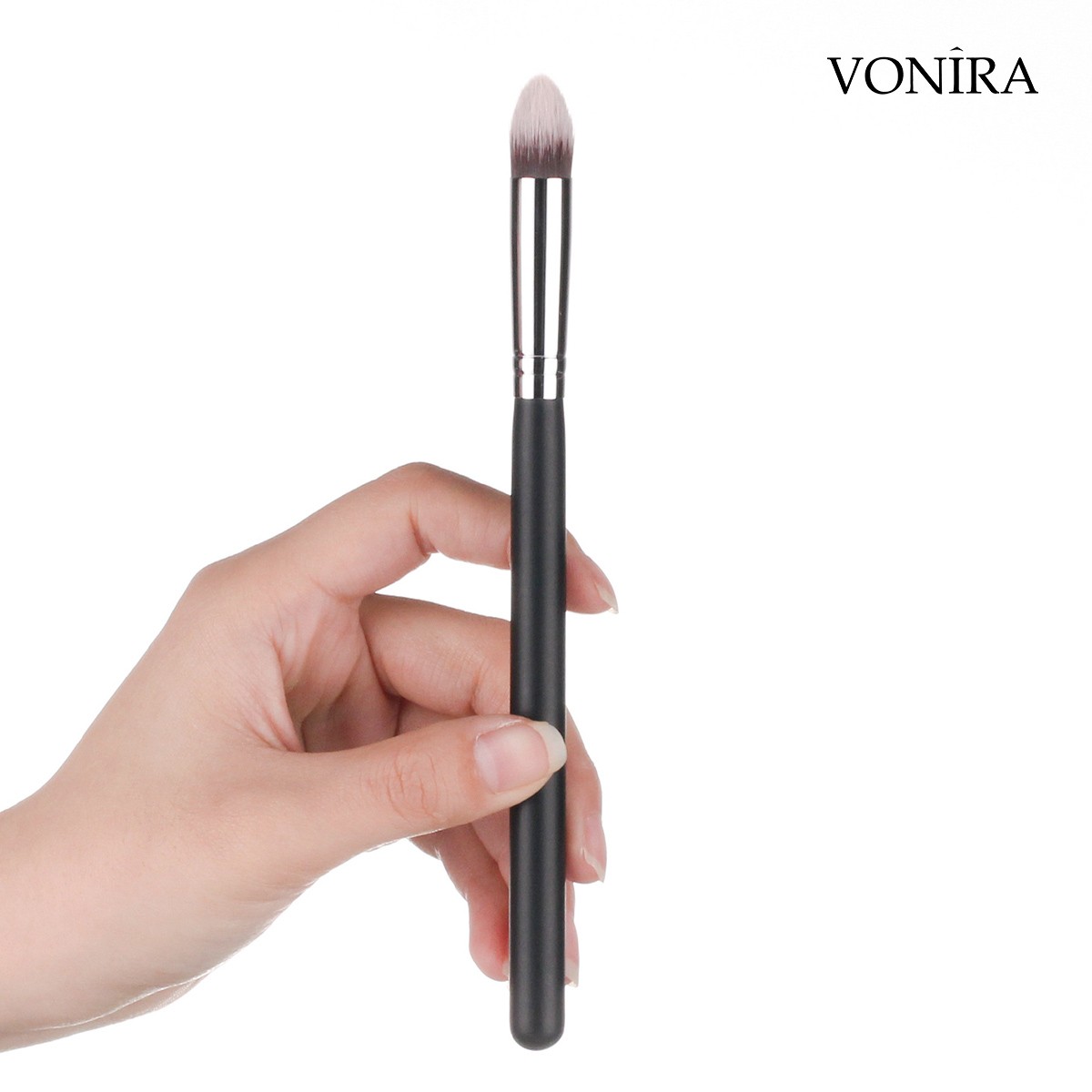 Vonira Beauty Wholesale Makeup Mini Tapered Pointed Kabuki Concealer Brush With Custom Private Logo Name Service